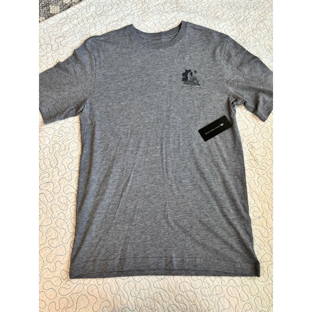 TravisMathew Men's Heather Grey Graphic Shirt‎ Short Sleeve Crew Neck Size Small